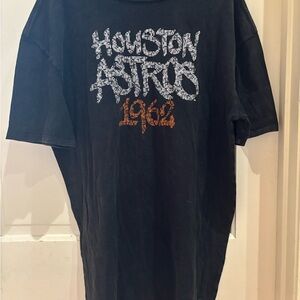 Houston Astros 1962 Vintage Wash Black T-Shirt